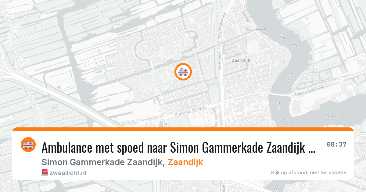 Ambulance met spoed naar Simon Gammerkade Zaandijk in Zaandijk — 29 jan 2026