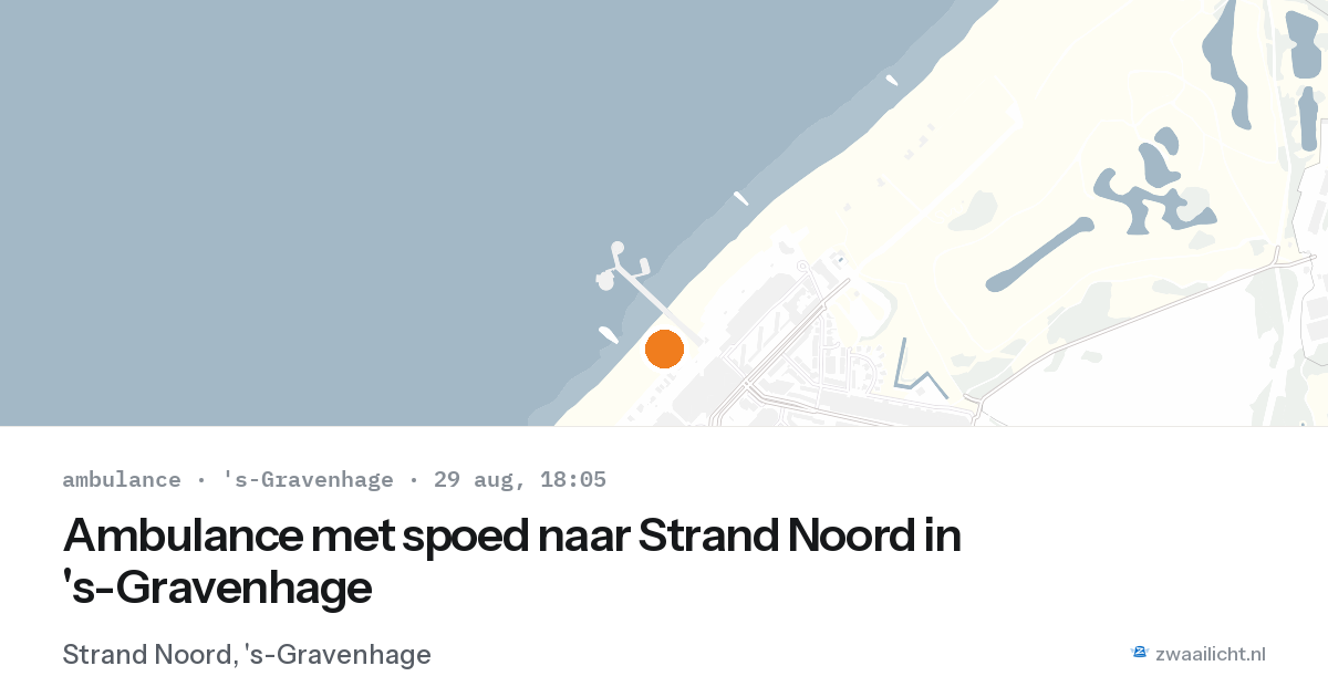 Ambulance met spoed naar Strand Noord in 's-Gravenhage — 29 aug 2026
