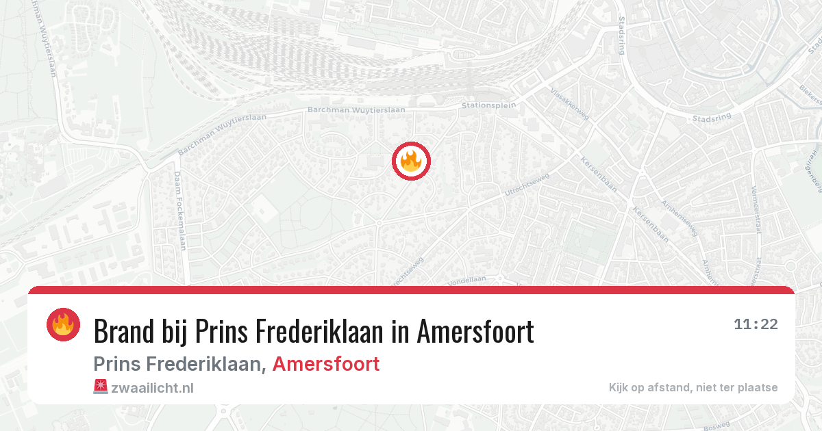 Brand bij Prins Frederiklaan in Amersfoort — 28 jun 2026