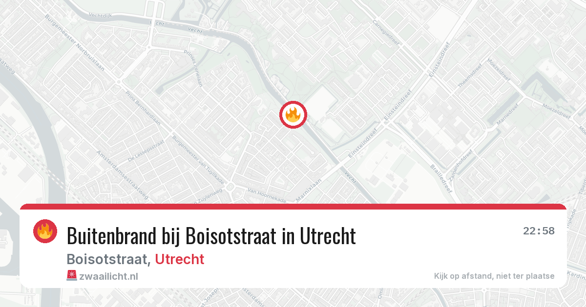 Buitenbrand bij Boisotstraat in Utrecht — 29 mei 2026
