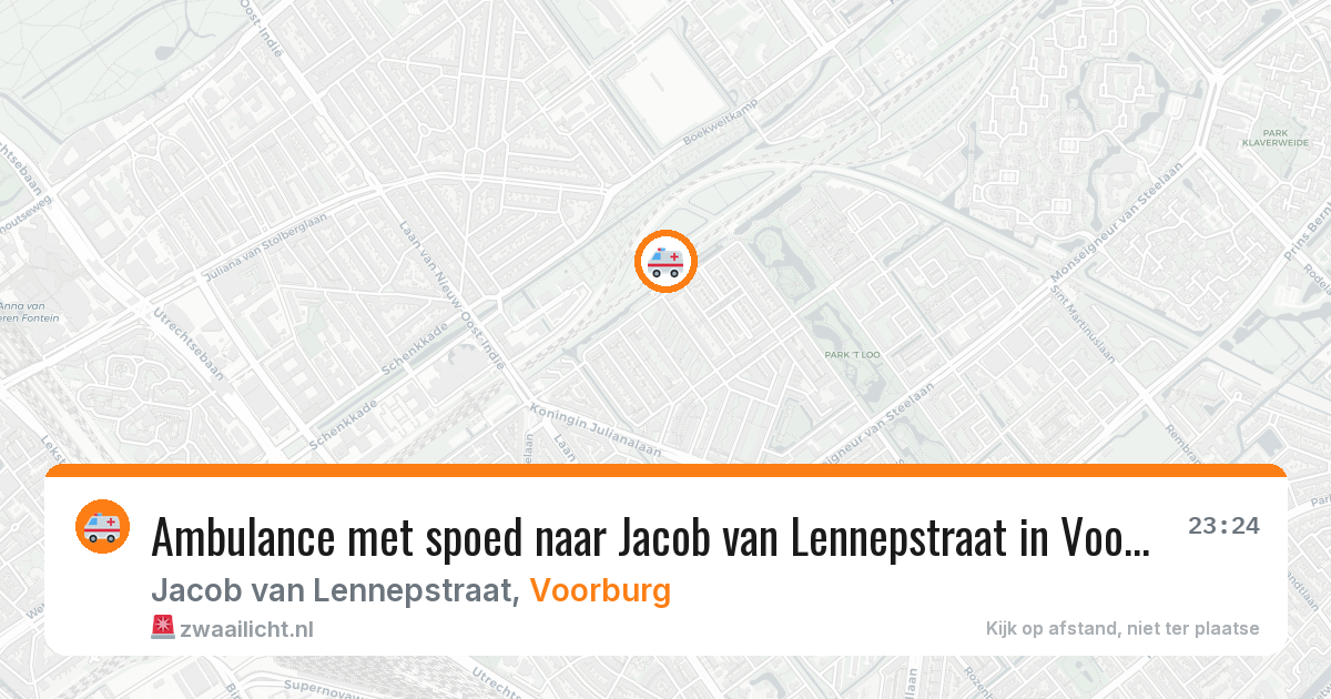 Ambulance met spoed naar Jacob van Lennepstraat in Voorburg — 23 mrt 2026