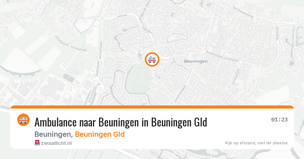 Ambulance naar Beuningen in Beuningen Gld — 26 mrt 2026