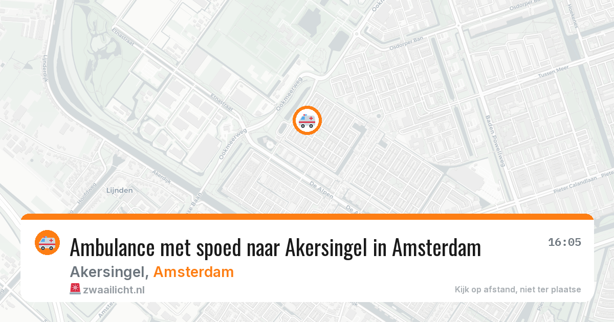 Ambulance met spoed naar Akersingel in Amsterdam — 17 mei 2026