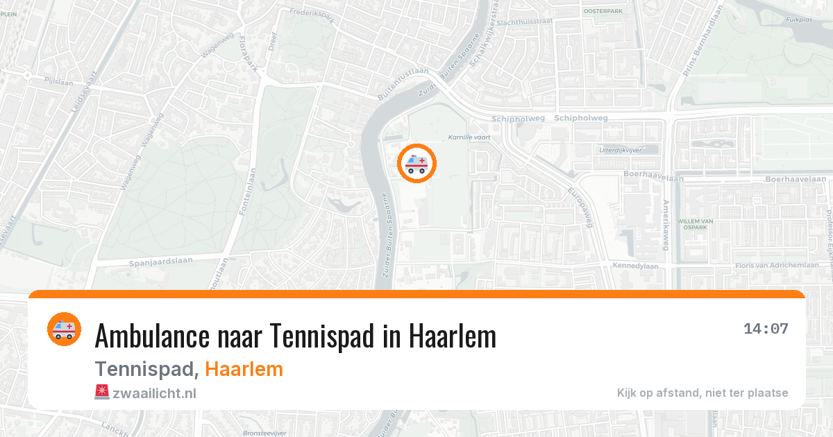 Ambulance naar Tennispad in Haarlem — 21 mrt 2026