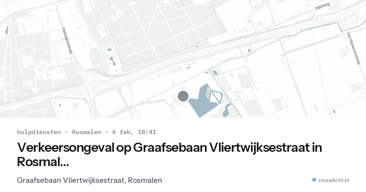 Verkeersongeval op Graafsebaan Vliertwijksestraat in Rosmalen — 6 feb 2026