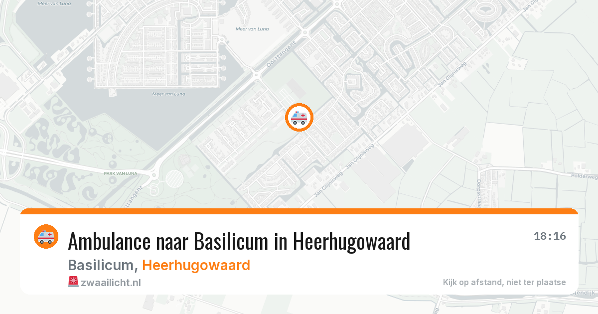 Ambulance naar Basilicum in Heerhugowaard — 29 mei 2026