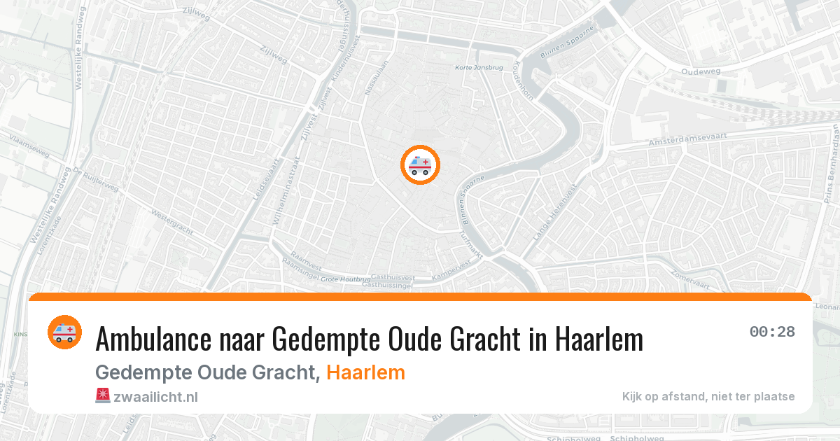 Ambulance naar Gedempte Oude Gracht in Haarlem — 16 jun 2026