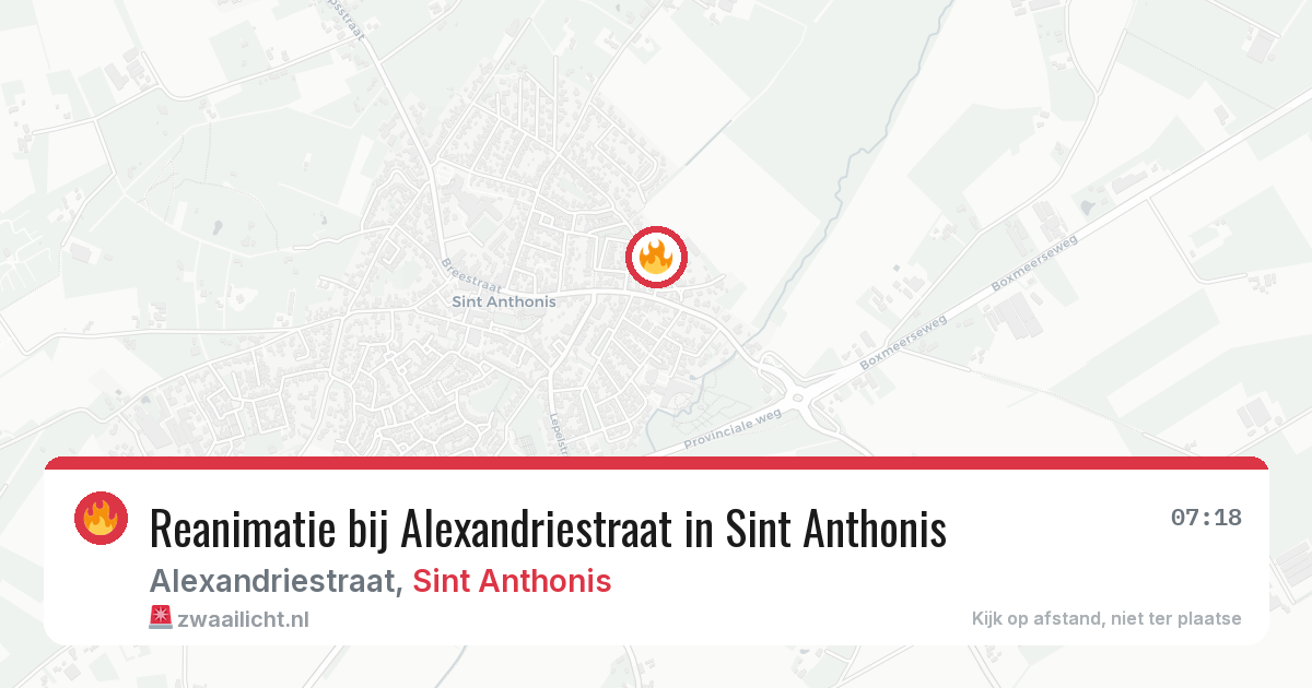 Reanimatie bij Alexandriestraat in Sint Anthonis — 6 jun 2026