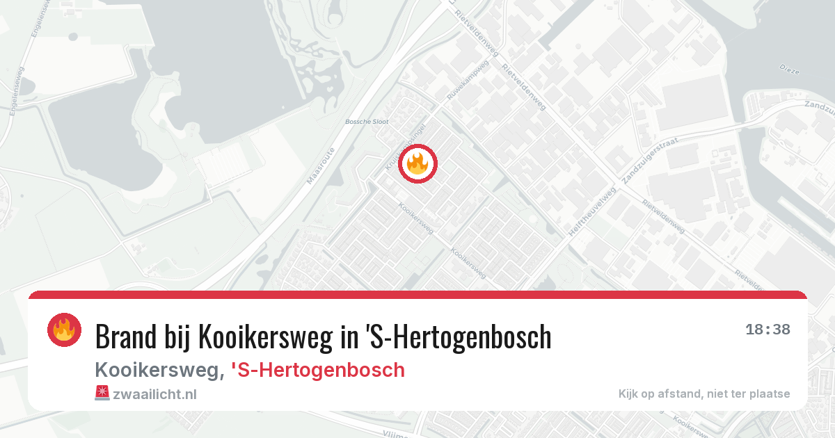 Brand bij Kooikersweg in 'S-Hertogenbosch — 24 jun 2026