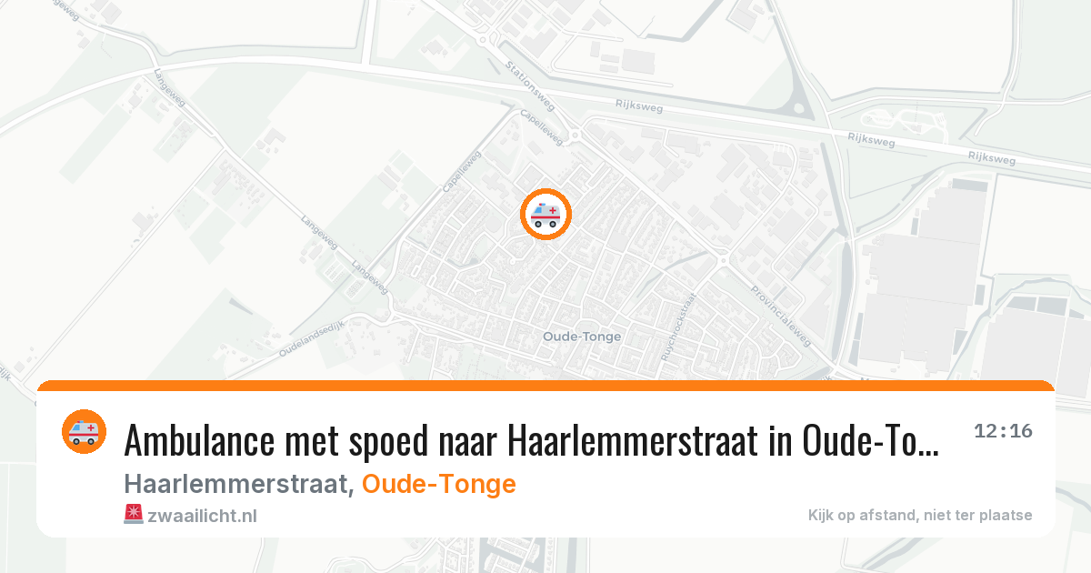Ambulance met spoed naar Haarlemmerstraat in Oude-Tonge — 1 apr 2026