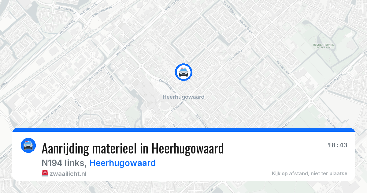 Aanrijding materieel in Heerhugowaard — 30 mei 2026
