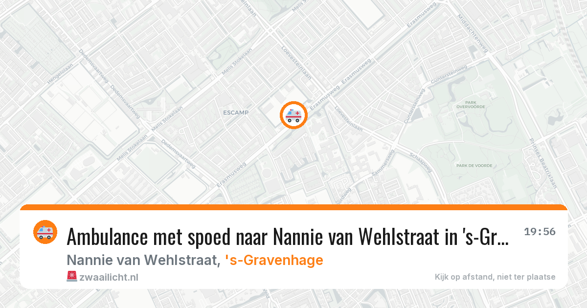 Ambulance met spoed naar Nannie van Wehlstraat in 's-Gravenhage — 10 aug 2026