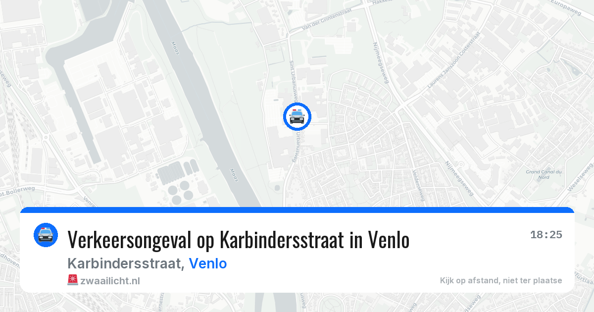 Verkeersongeval op Karbindersstraat in Venlo — 17 apr 2026