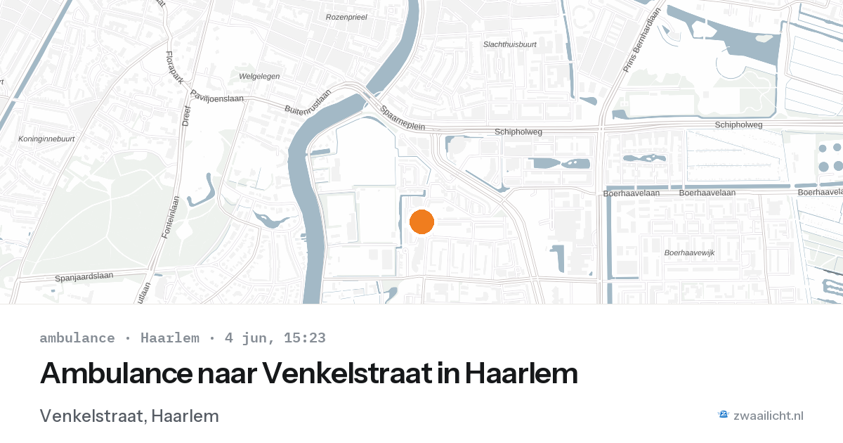Ambulance naar Venkelstraat in Haarlem — 4 jun 2026