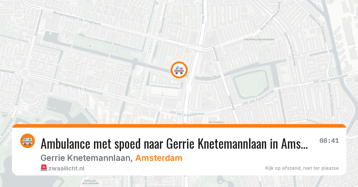 Ambulance met spoed naar Gerrie Knetemannlaan in Amsterdam — 11 aug 2026