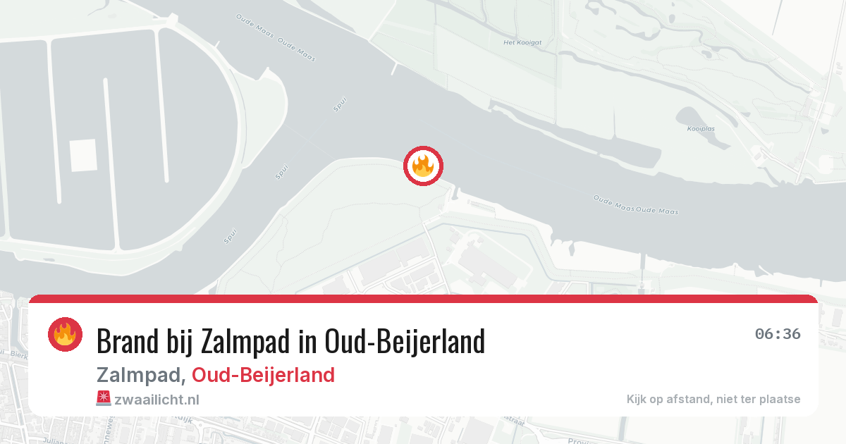Brand bij Zalmpad in Oud-Beijerland — 20 jun 2026
