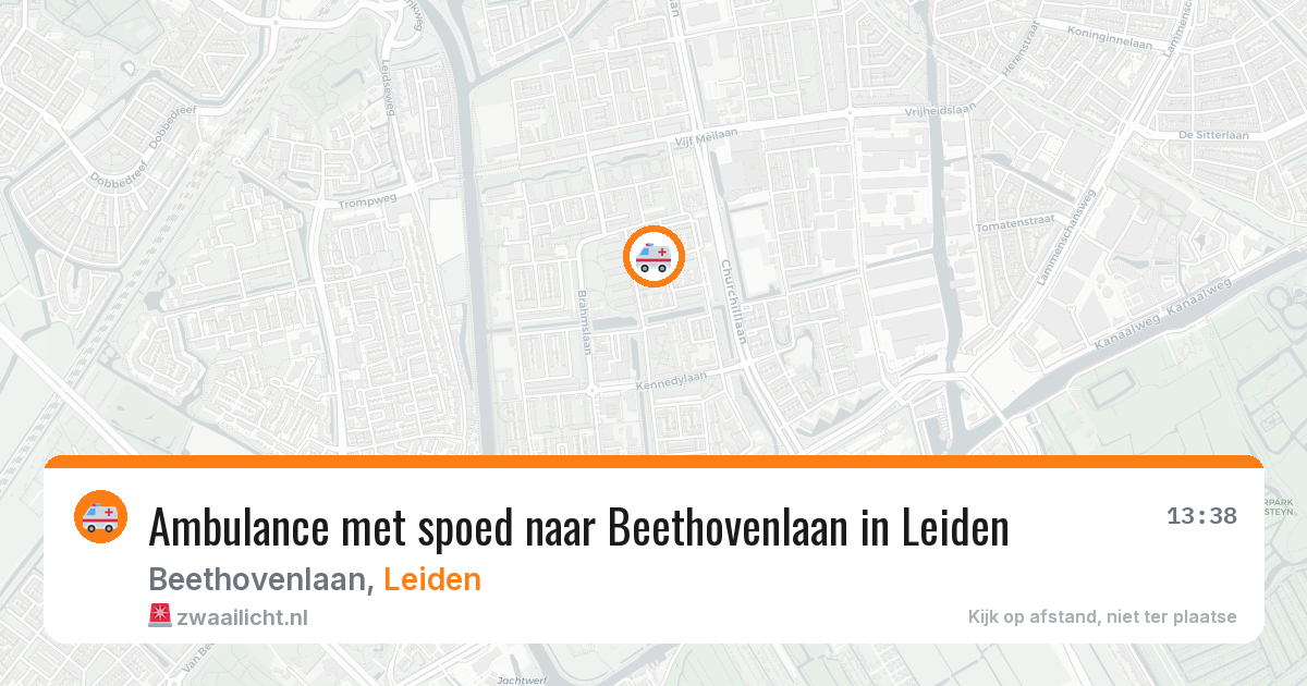 Ambulance met spoed naar Beethovenlaan in Leiden — 24 jan 2026