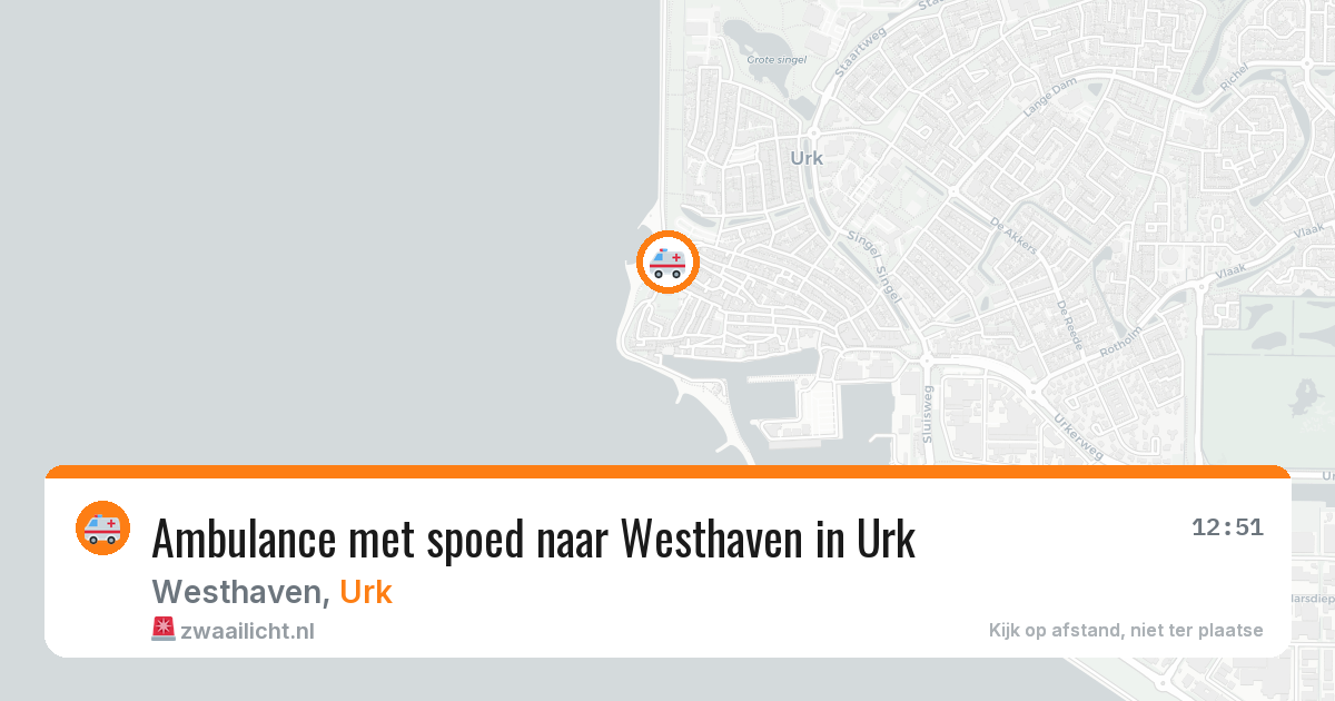 Ambulance met spoed naar Westhaven in Urk — 2 aug 2026