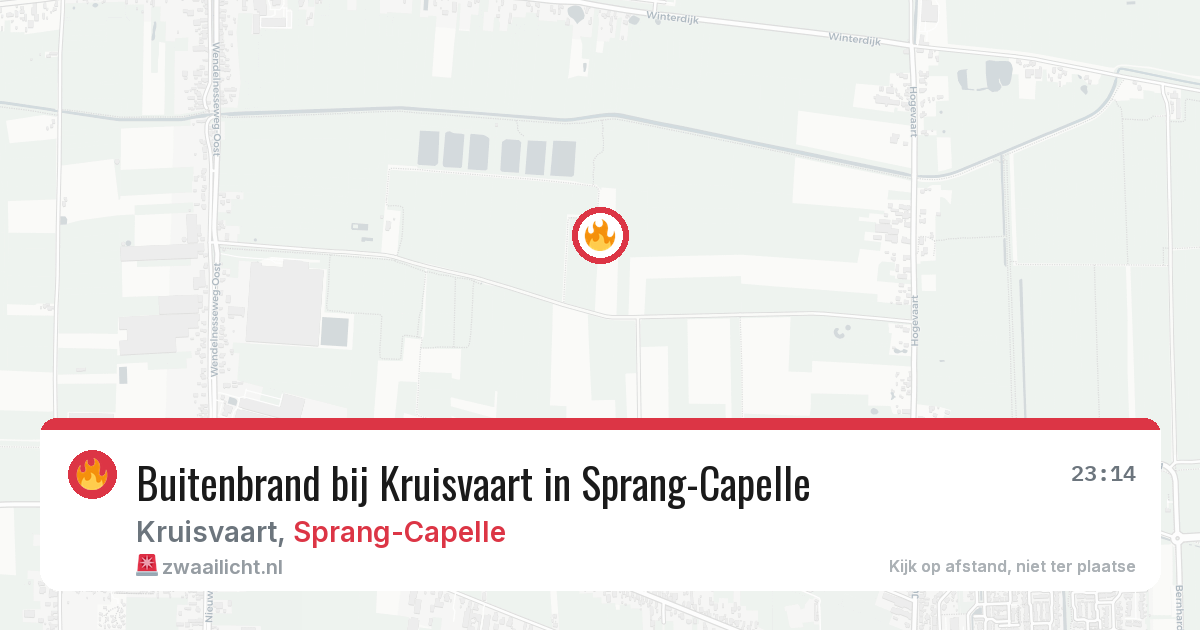 Buitenbrand bij Kruisvaart in Sprang-Capelle — 6 jul 2026