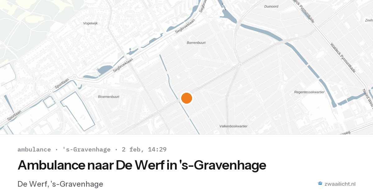 Ambulance naar De Werf in 's-Gravenhage — 2 feb 2026