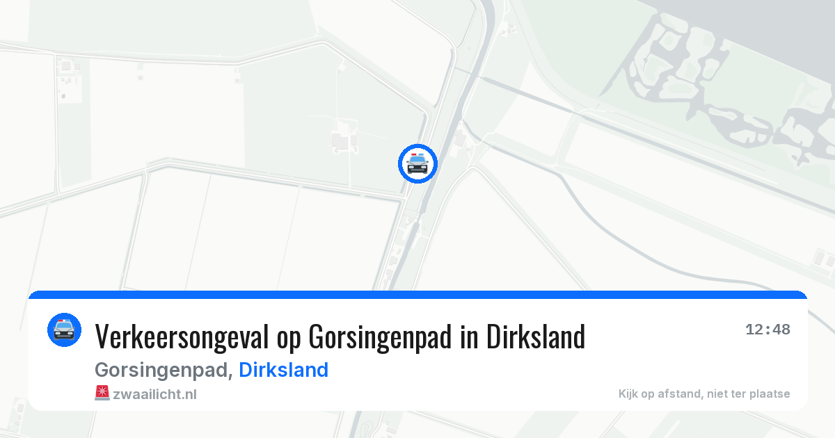 Verkeersongeval op Gorsingenpad in Dirksland — 31 jul 2026