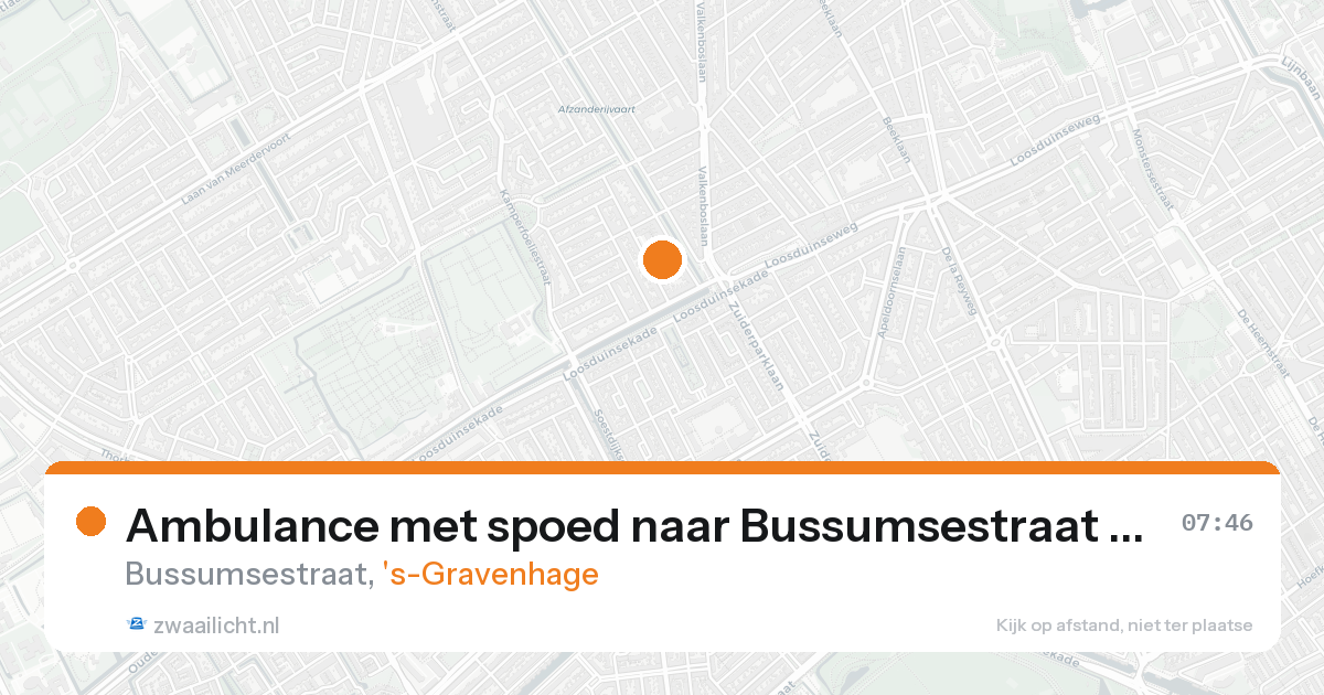 Ambulance met spoed naar Bussumsestraat in 's-Gravenhage — 17 aug 2026