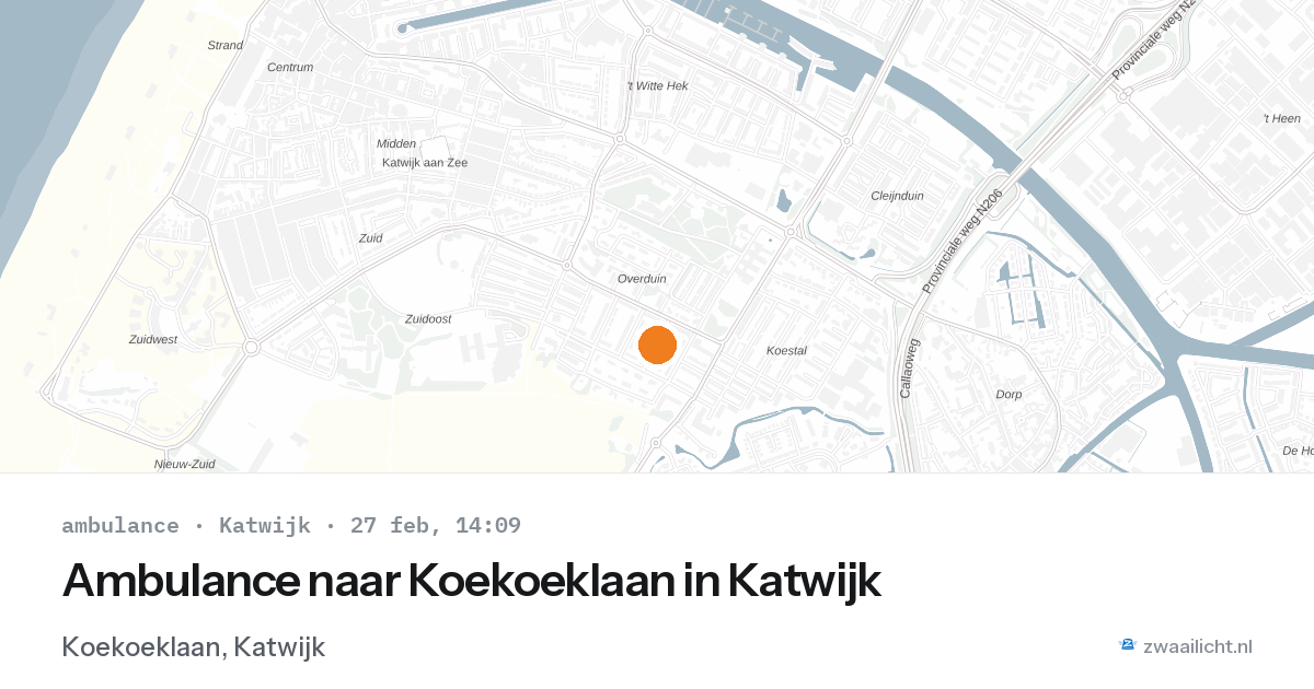 Ambulance naar Koekoeklaan in Katwijk — 27 feb 2026