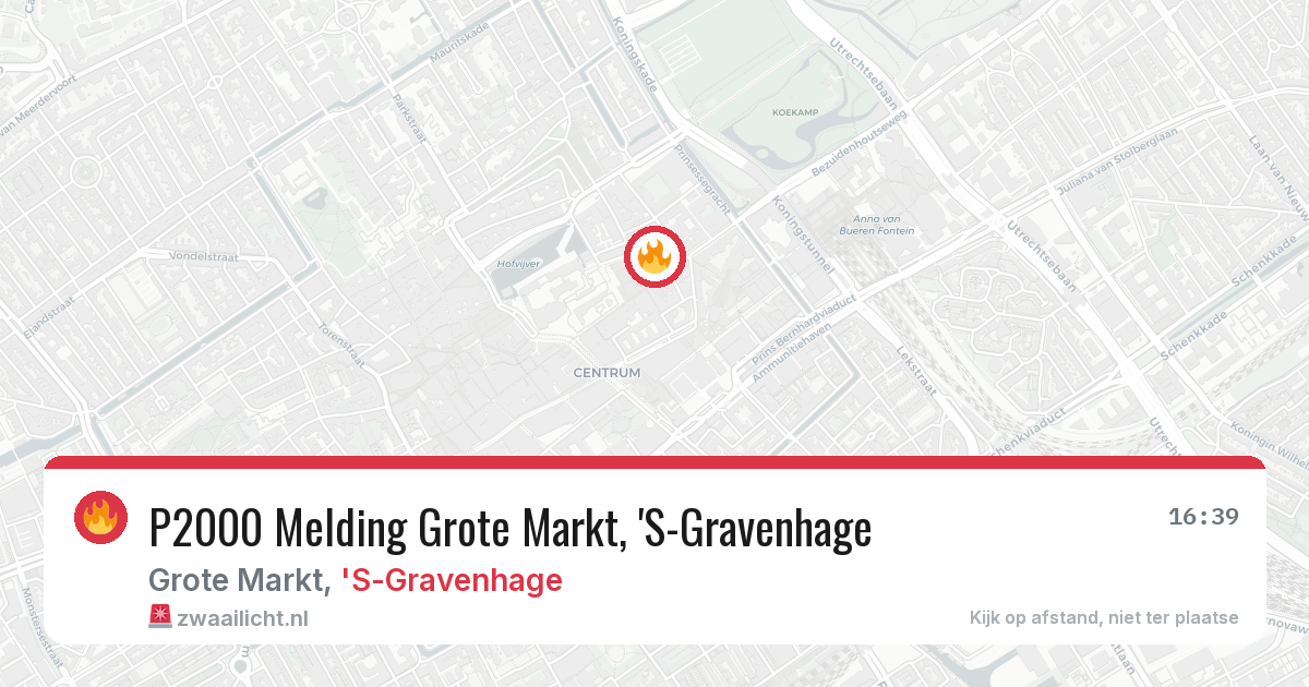 P2000 Melding Grote Markt, 'S-Gravenhage — 5 feb 2026