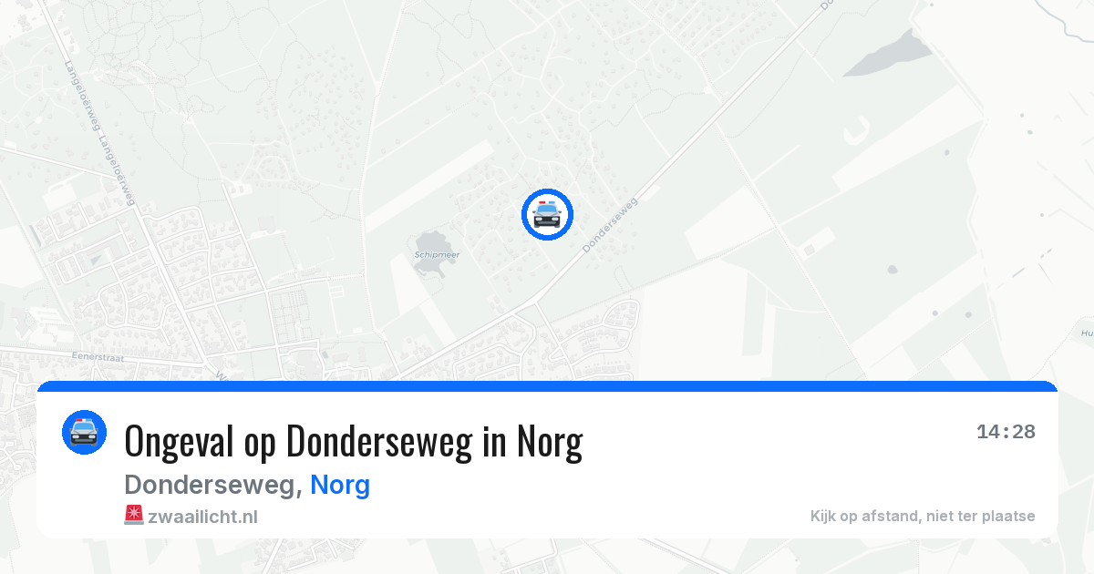 Ongeval op Donderseweg in Norg — 25 jul 2026