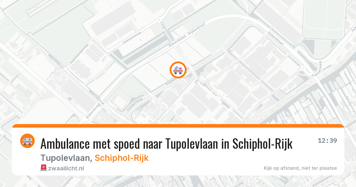 Ambulance met spoed naar Tupolevlaan in Schiphol-Rijk — 4 jun 2026