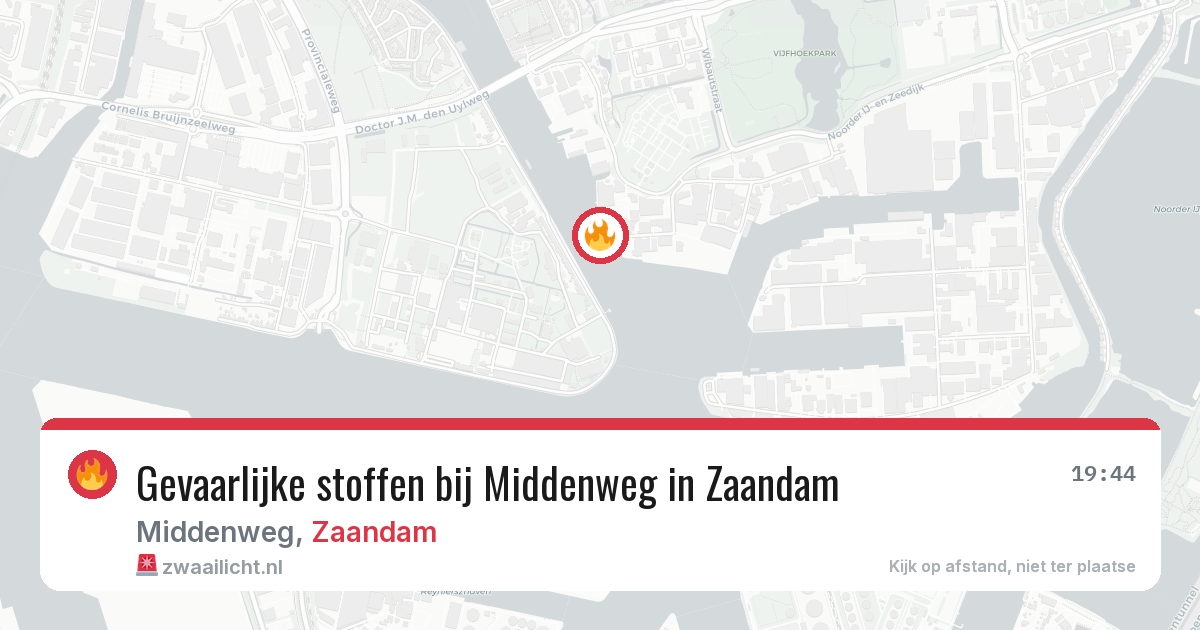 Gevaarlijke stoffen bij Middenweg in Zaandam — 29 jan 2026