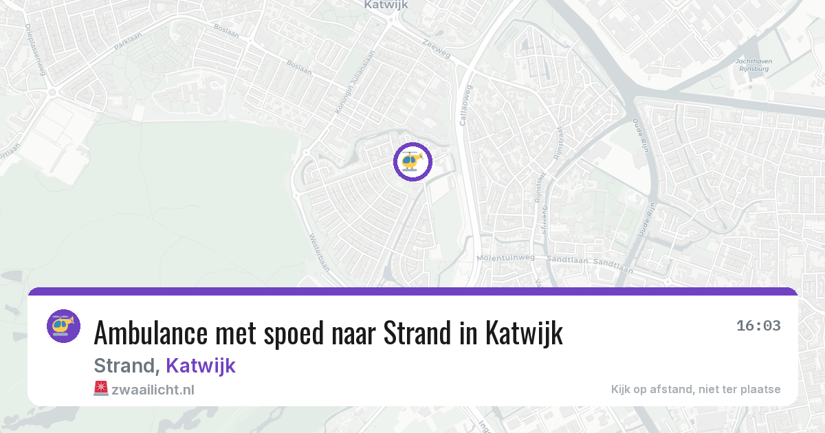 Ambulance met spoed naar Strand in Katwijk — 12 aug 2026