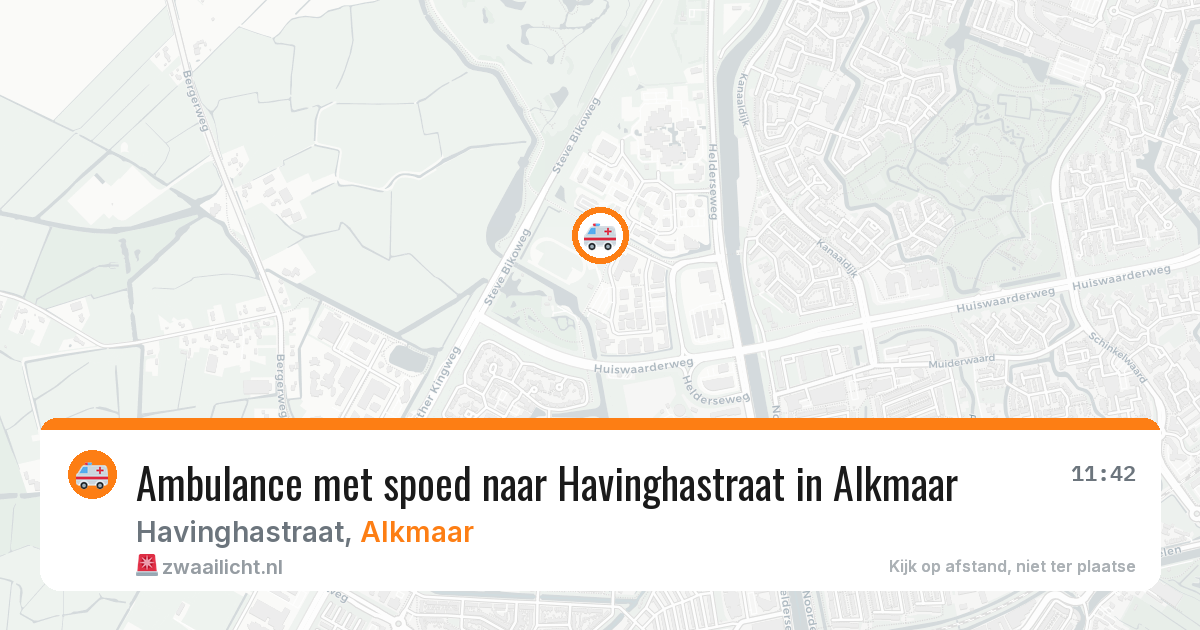 Ambulance met spoed naar Havinghastraat in Alkmaar — 20 mei 2026