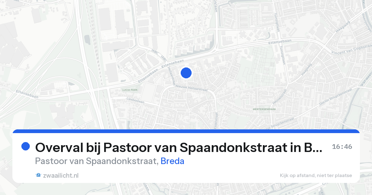 Overval bij Pastoor van Spaandonkstraat in Breda — 25 aug 2026