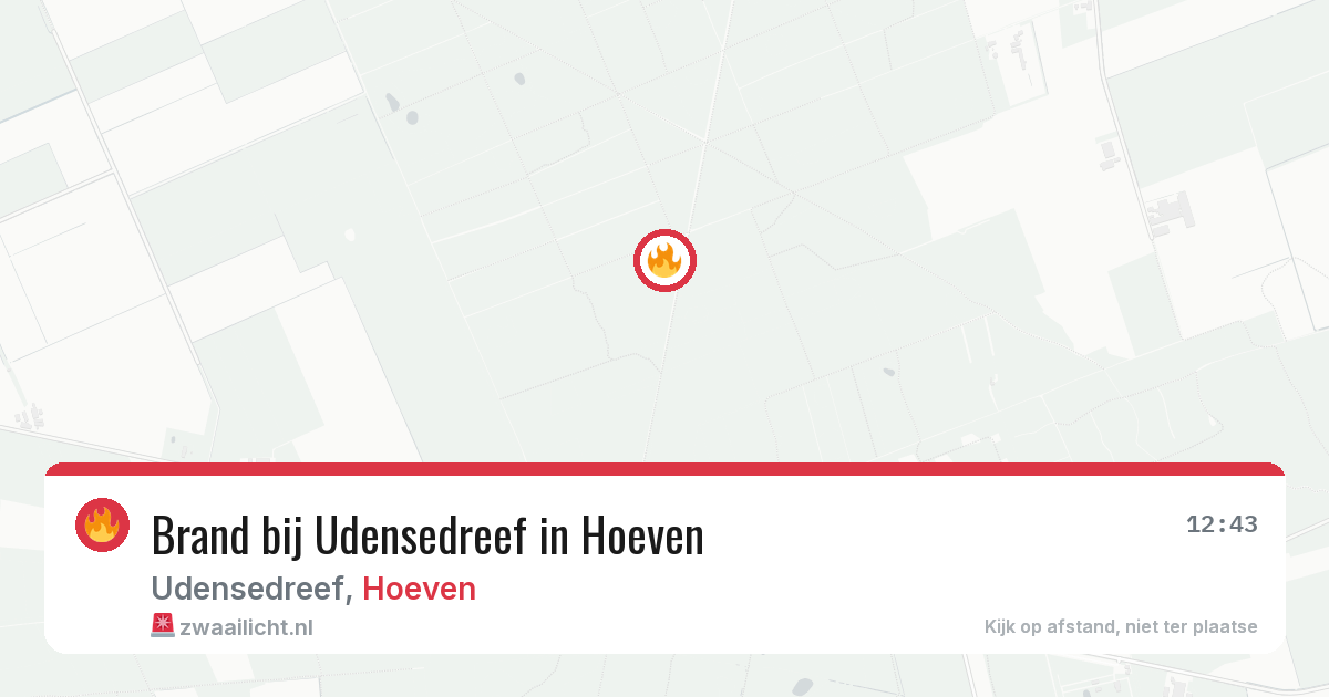Brand bij Udensedreef in Hoeven — 24 jun 2026