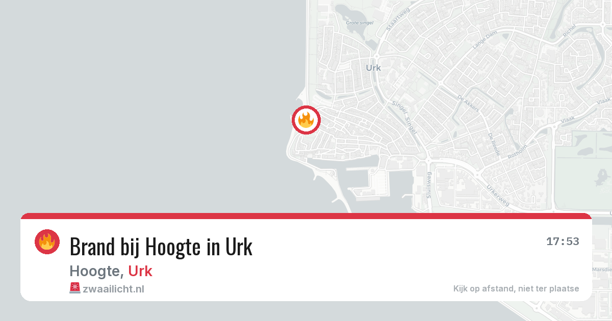 Brand bij Hoogte in Urk — 11 mei 2026