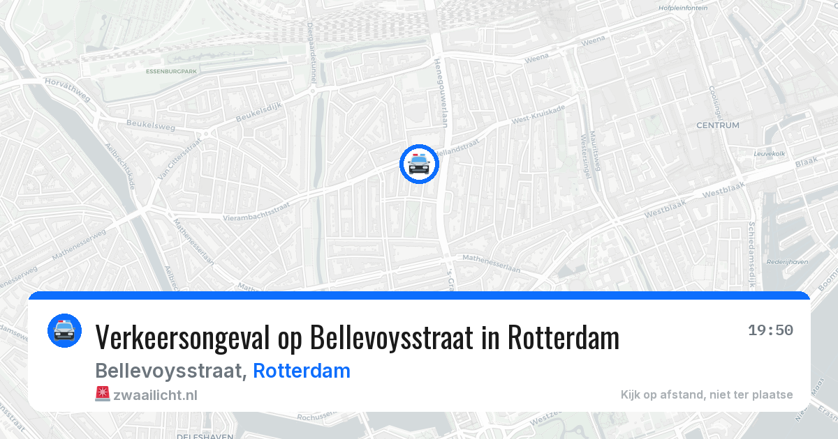 Verkeersongeval op Bellevoysstraat in Rotterdam — 21 mei 2026