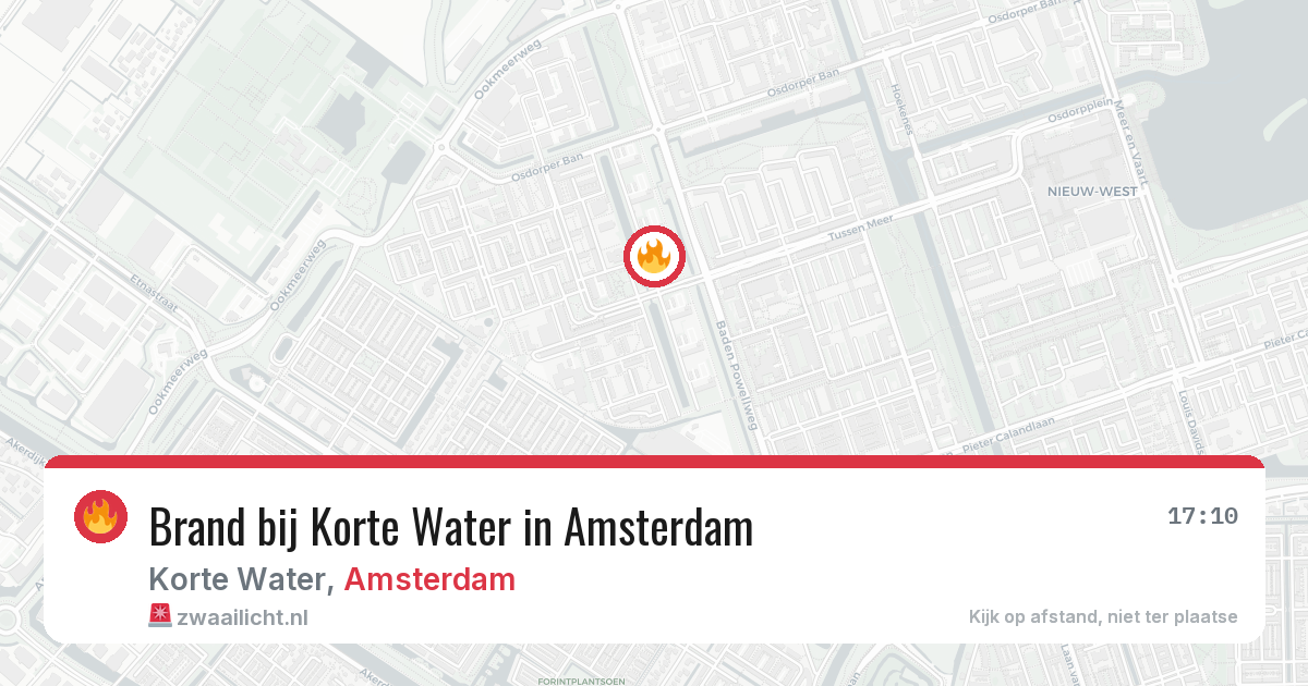 Brand bij Korte Water in Amsterdam — 25 jun 2026