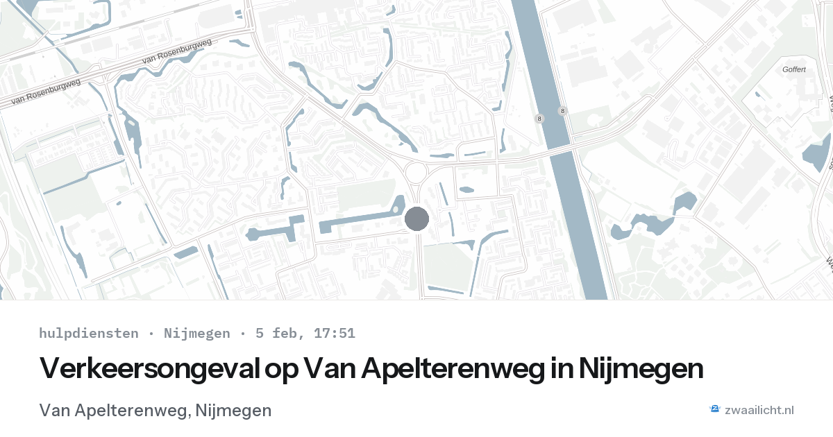 Verkeersongeval op Van Apelterenweg in Nijmegen — 5 feb 2026