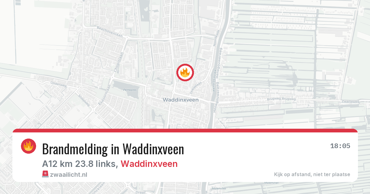 Brandmelding in Waddinxveen — 13 apr 2026