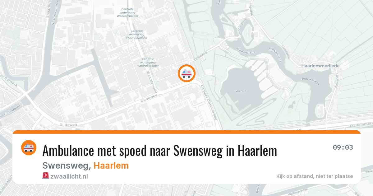 Ambulance met spoed naar Swensweg in Haarlem — 9 jun 2026