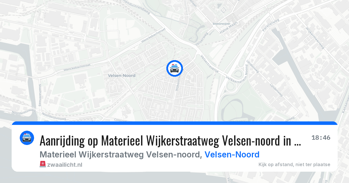 Aanrijding op Materieel Wijkerstraatweg Velsen-noord in Velsen-Noord — 19 mei 2026