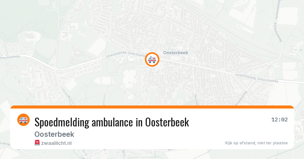 Spoedmelding ambulance in Oosterbeek — 13 aug 2026