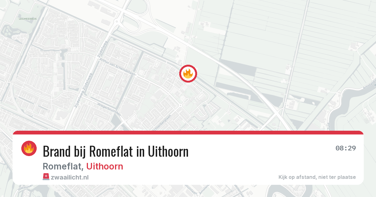 Brand bij Romeflat in Uithoorn — 26 apr 2026