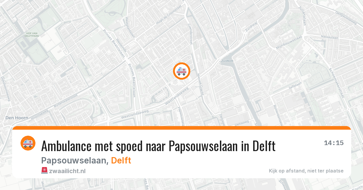 Ambulance met spoed naar Papsouwselaan in Delft — 23 jan 2026