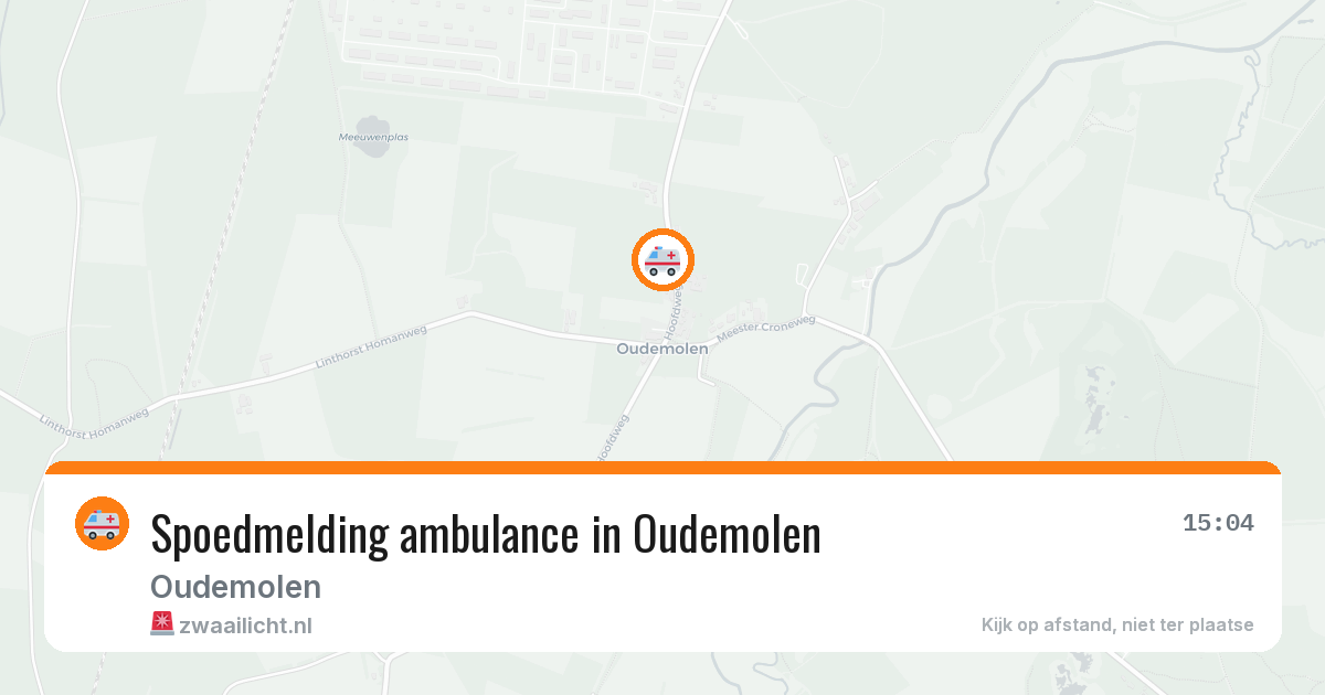 Spoedmelding ambulance in Oudemolen — 1 apr 2026