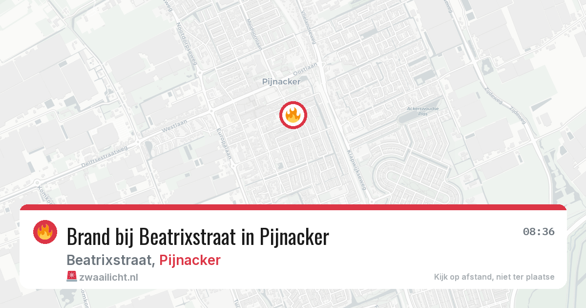 Brand bij Beatrixstraat in Pijnacker — 30 mrt 2026