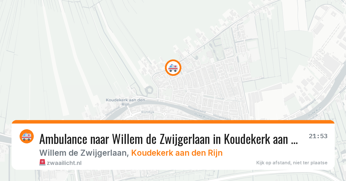 Ambulance naar Willem de Zwijgerlaan in Koudekerk aan den Rijn — 11 jul 2026