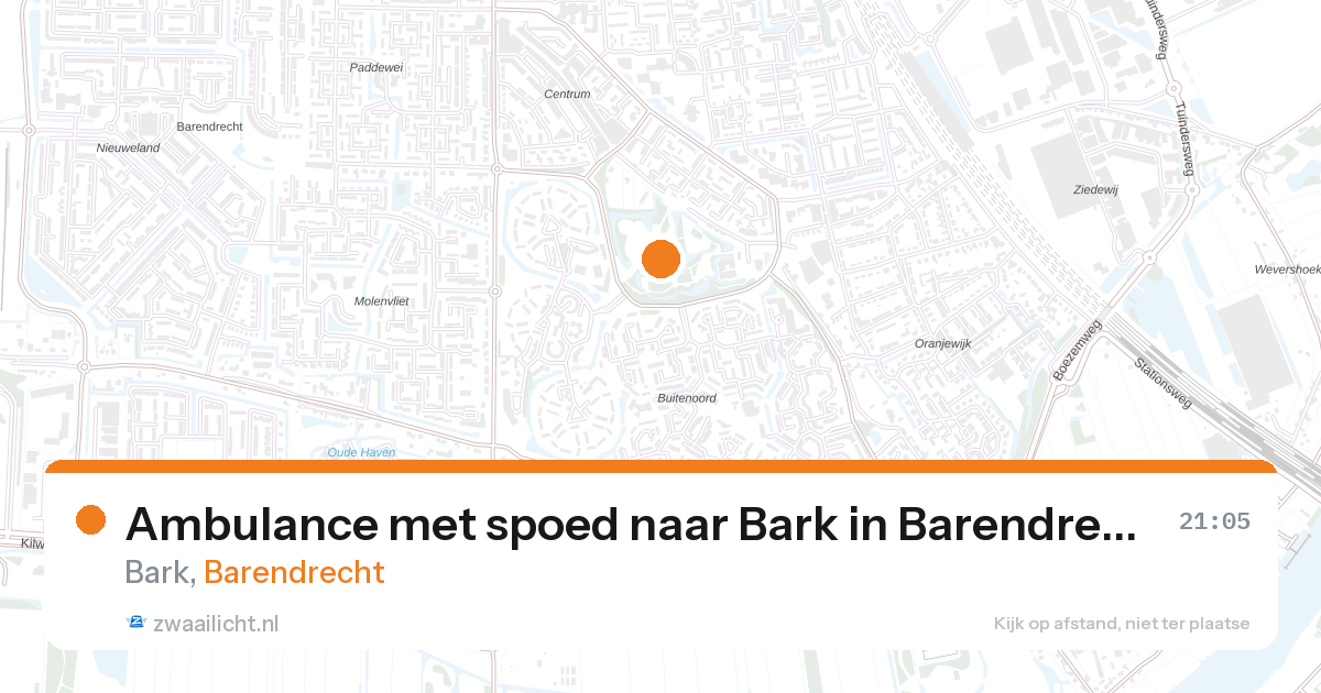 Ambulance met spoed naar Bark in Barendrecht — 27 aug 2026