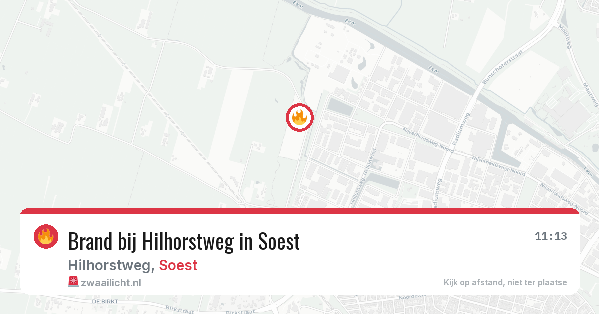 Brand bij Hilhorstweg in Soest — 4 apr 2026